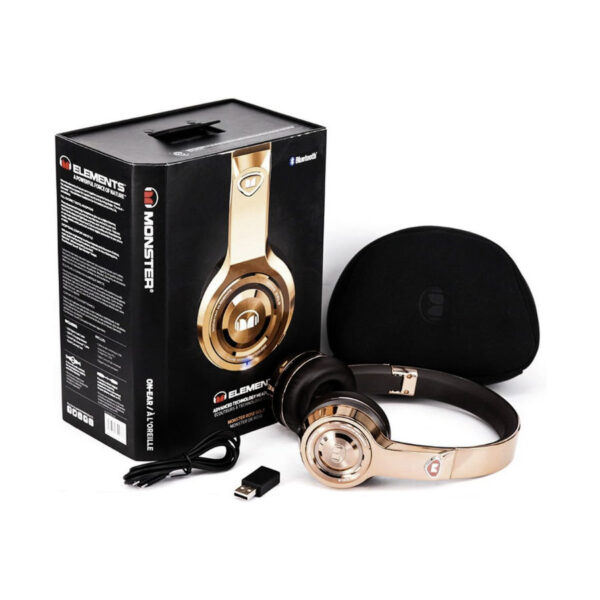 MONSTER ELEMENTS BT/WIRED/USB ON-EAR ROSE GOLD