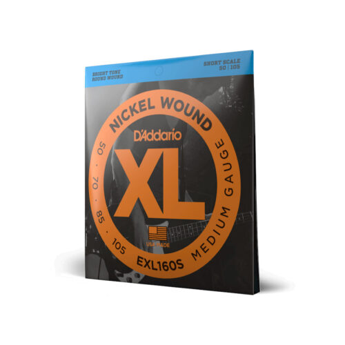 D'ADDARIO EXL160S NICKEL WOUND MEDIUM SHORT SCALE - 50/105