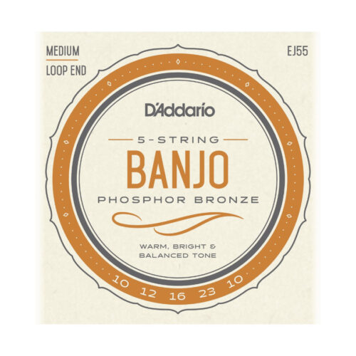 D'addario EJ55 Set Banjo Phosphore Bronze Medium