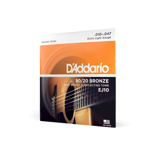 D'ADDARIO EJ10 80/20 BRONZE WOUND EXTRA LIGHT - 10/47