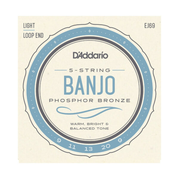 D'addario EJ69B Set Banjo Phosphore Bronze Light