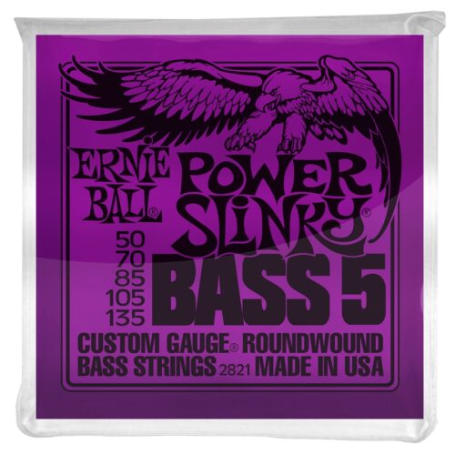 Ernie Ball 2821 Nickel Wound 5 corde Power Slinky 50-135