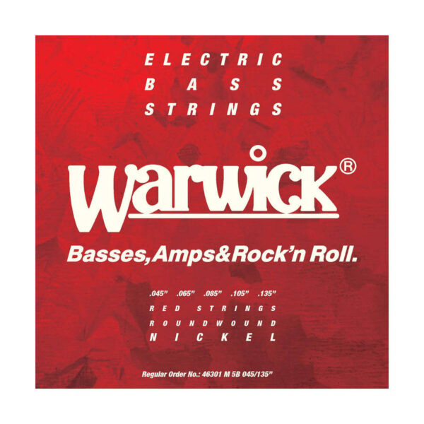 Warwick 46301 M 5B 045/135 Red Labrel Basso Elettrico 5 ST Nickel