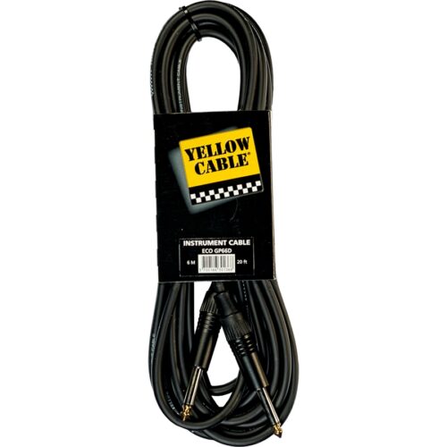 YELLOW CABLE GP66D Cavo Strumento Jack Mono/Jack Mono Profilato 6 m