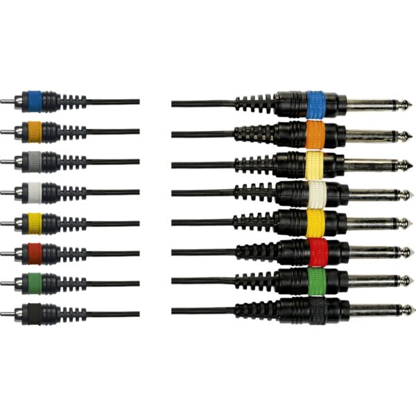 YELLOW CABLE OC16 Frusta 8 Cavi RCA Maschio/Jack Mono 5 m