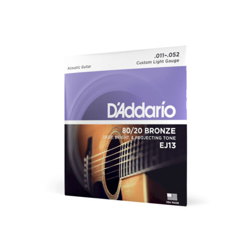 D'ADDARIO EJ13 80/20 BRONZE WOUND CUSTOM LIGHT - 11/52