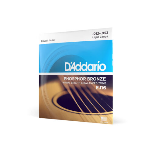 D'addario EJ16 Phosphor Bronze Wound Light - 12/53