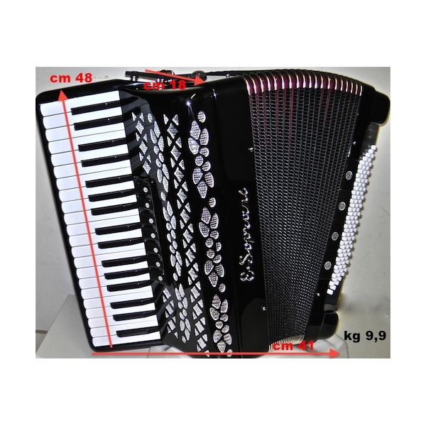 ELENA SOPRANI 969KK BK PIANO ACCORDION 37-96-3/5 NERA