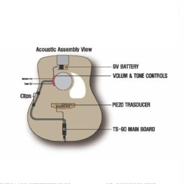 Active Endpin Jack Preamp Piezo Pickup Kit Controllo Del Volume E Del Tono Per Parti Di Chitarra Classica Acusticaphoto Color Szrh A S - Foto 7